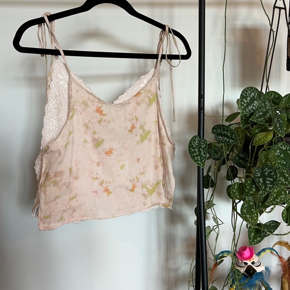 Zara Embroidered Open Side Tie Dye Top - Picture 3 of 6